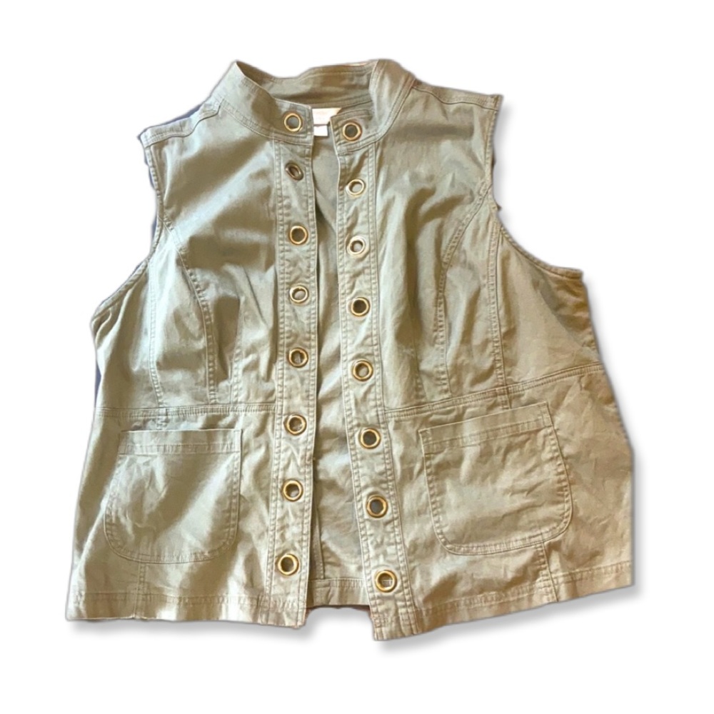 Vest cj banks plus size  olive green grunge